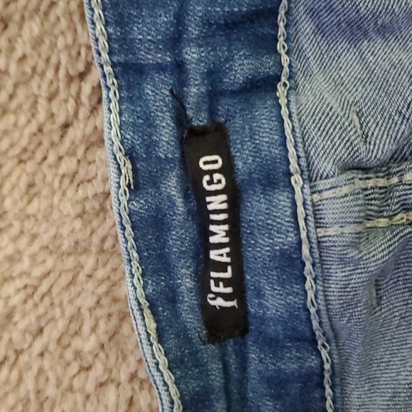 Flamingo L ripped flare jeans fade outs and whiskering - Picture 6 of 8